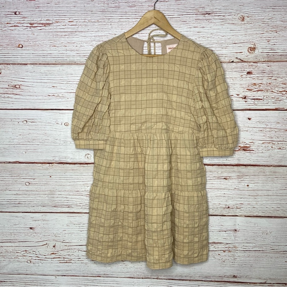 Showpo Darcia Dress in Beige Check Sz 2 - Picture 7 of 16